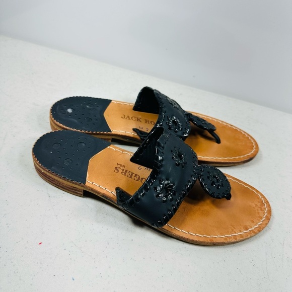 Jack Rogers Women's Black Sandals size 6M - Picture 2 of 8